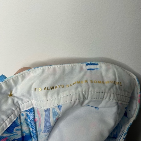 Lilly Pulitzer Callahan Shorts Women’s 00 Into The Deep Blue Pink Coastal Preppy - Picture 9 of 11